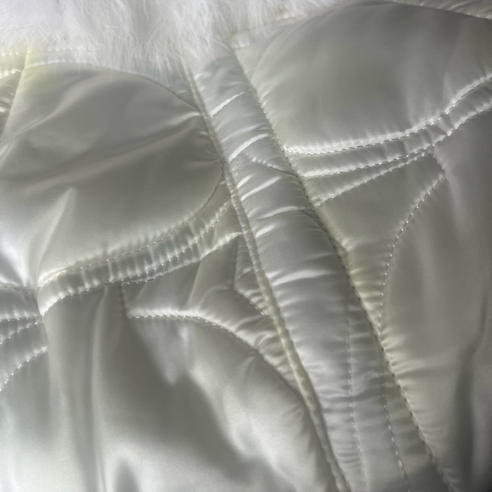 Coach White Fur-Trimmed Shoulder Bag - Picture 13 of 15